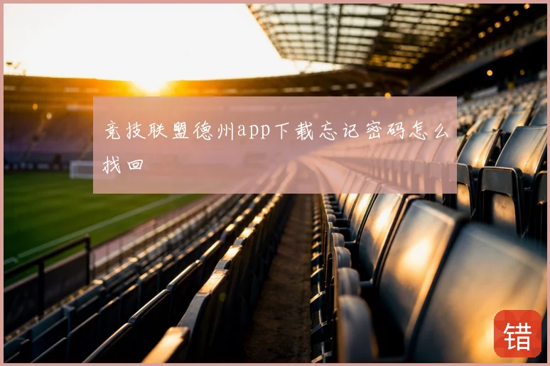 竞技联盟德州app下载忘记密码怎么找回